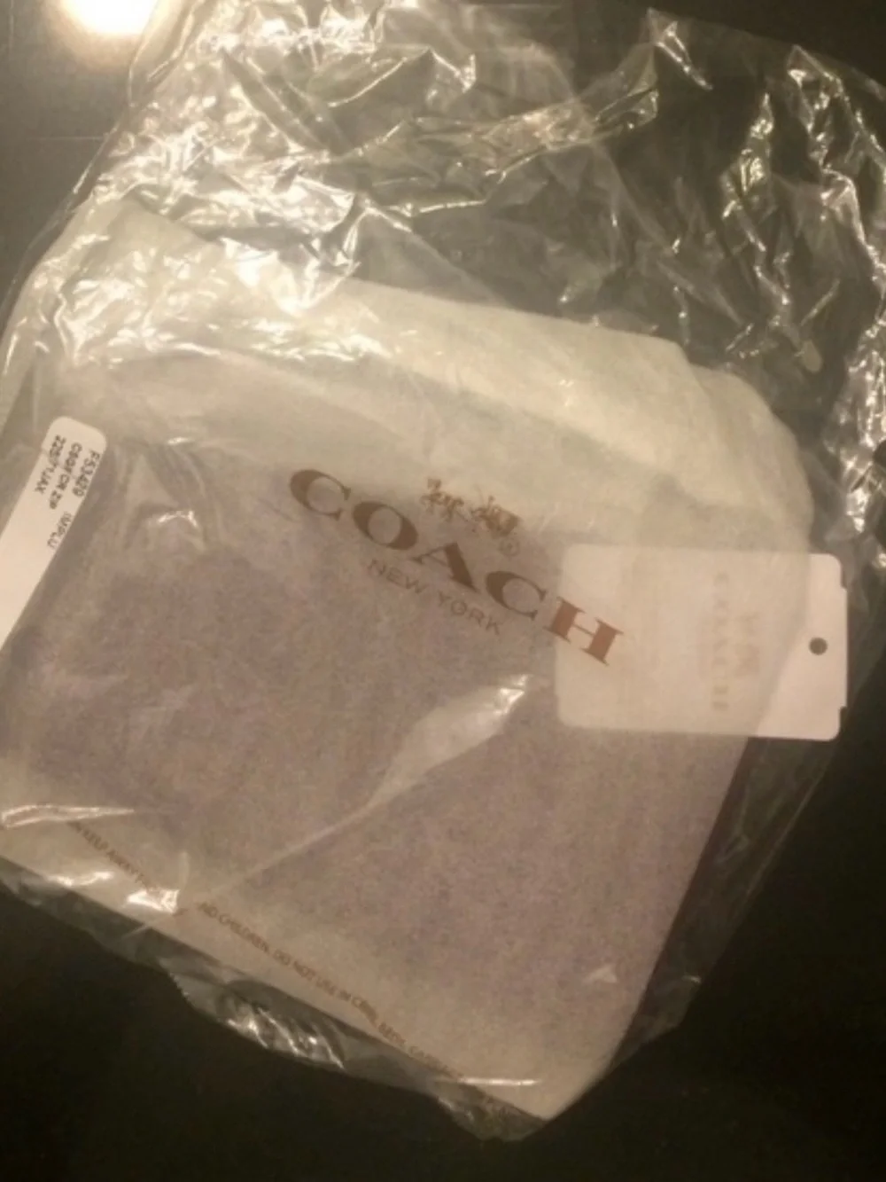 Coach Plum Leather Wristlet Clutch with Gold Hardware